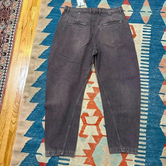 John Elliott NWT Sendai Trouser Barrel Leg Pants in Rodeo Brown Grey Jeans - Picture 7 of 16